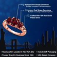 thumbnail image 2 of Gem Stone King 18K Rose Gold Plated Silver Red Rhodolite Garnet Filigree Style 3 Stone Ring for Women (2.35 Cttw, Oval 8X6MM and 6X4MM) (Size 5), 2 of 6