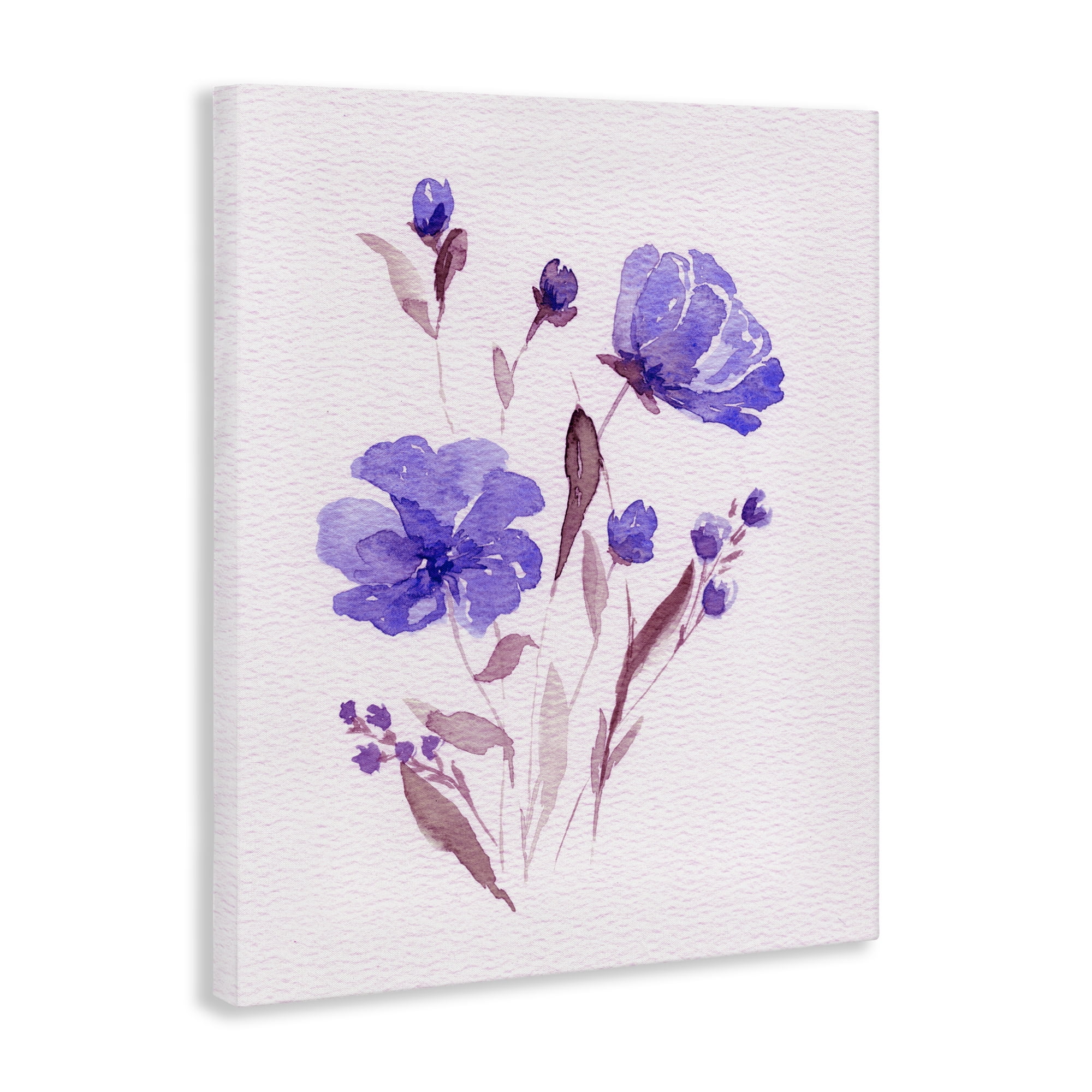 Stupell Industries Watercolor Purple Flowers Canvas Wall Art, design by Leah Noel Art