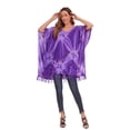 thumbnail image 6 of Beautybatik Purple Women Boho Hippie Tie Dye Plus Size Tunic Blouse Kaftan Top 3x, 6 of 6