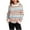 Orange, variant on Chunky Knit Cotton Sweater Womens White Faux Fur Trim Holiday Striped Pullovers Long Sleeve Fall Ladies Sweaters Black, XXL