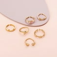 thumbnail image 4 of Trayknick 6Pcs Toe Rings Heart Opening Jewelry Adjustable Bright Luster Toe Rings for Beach, 4 of 13