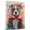 American Staffordshire Terrier, variant on Bolognese Dog Playing Boxing Wall Stretched Canvas Size 8x12 – Bolognese Canvas Art for Dog Lovers, Boxing Canvas Wall Decor