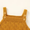 thumbnail image 4 of Newborn Baby Bodysuit Hat 100%Cotton Knit Toddler Girl Clothing Set Infant Kid Boy Top Jumpsuit Outfit 2PC Knitwear Sleeveles, 4 of 6