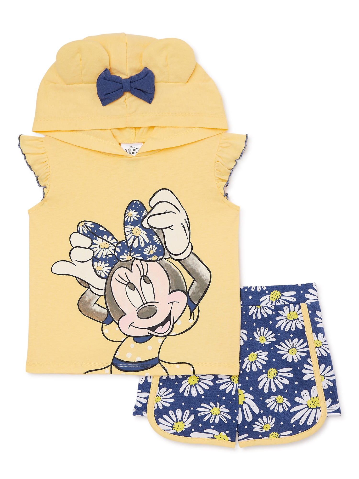 Minnie Mouse Toddler Girl Cosplay Graphic Hoodie and Shorts Set, 2Piece, Sizes 2T5T