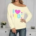 thumbnail image 4 of I Love The 80s Sweatshirts for Women Long Sleeve Off The Shoulder Vintage 80s Sweatshirt Pullover Tops, 4 of 5