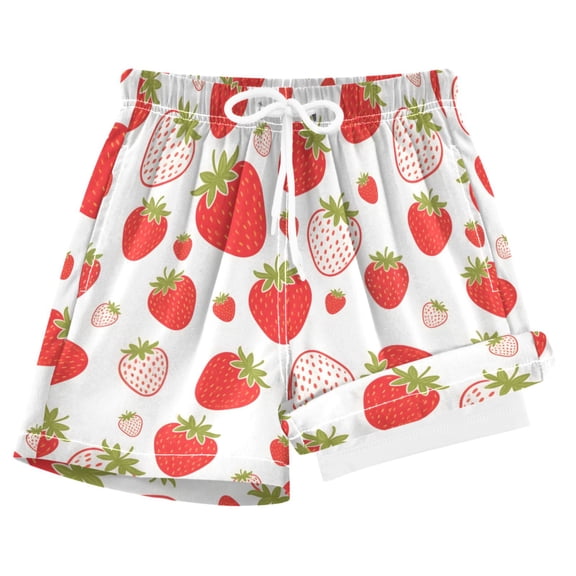 joogoo Strawberry Red Boys Swim Trunks Beach Swimsuit Shorts Boxer 8Y