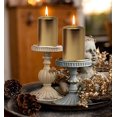 thumbnail image 2 of Hyoola 2.75 x 5 inch Metallic Antique Gold Unscented European Made Pillar Candles, Paraffin Wax with Cotton Wicks, 6-Pack, 2 of 9