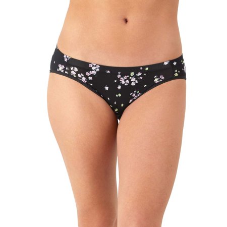 Maidenform® Barely There® Invisible Look Bikini Underwear DMBTBK Color: Black Regal Ditsy Size: 8