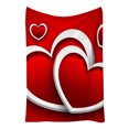 thumbnail image 2 of Fmlxio Valentine Throw Blanket, Hearts Throw Blanket Flannel Couch Blankets Girls Throws for Women Red White Valentines Day Gifts End of Year Clearance, 2 of 7