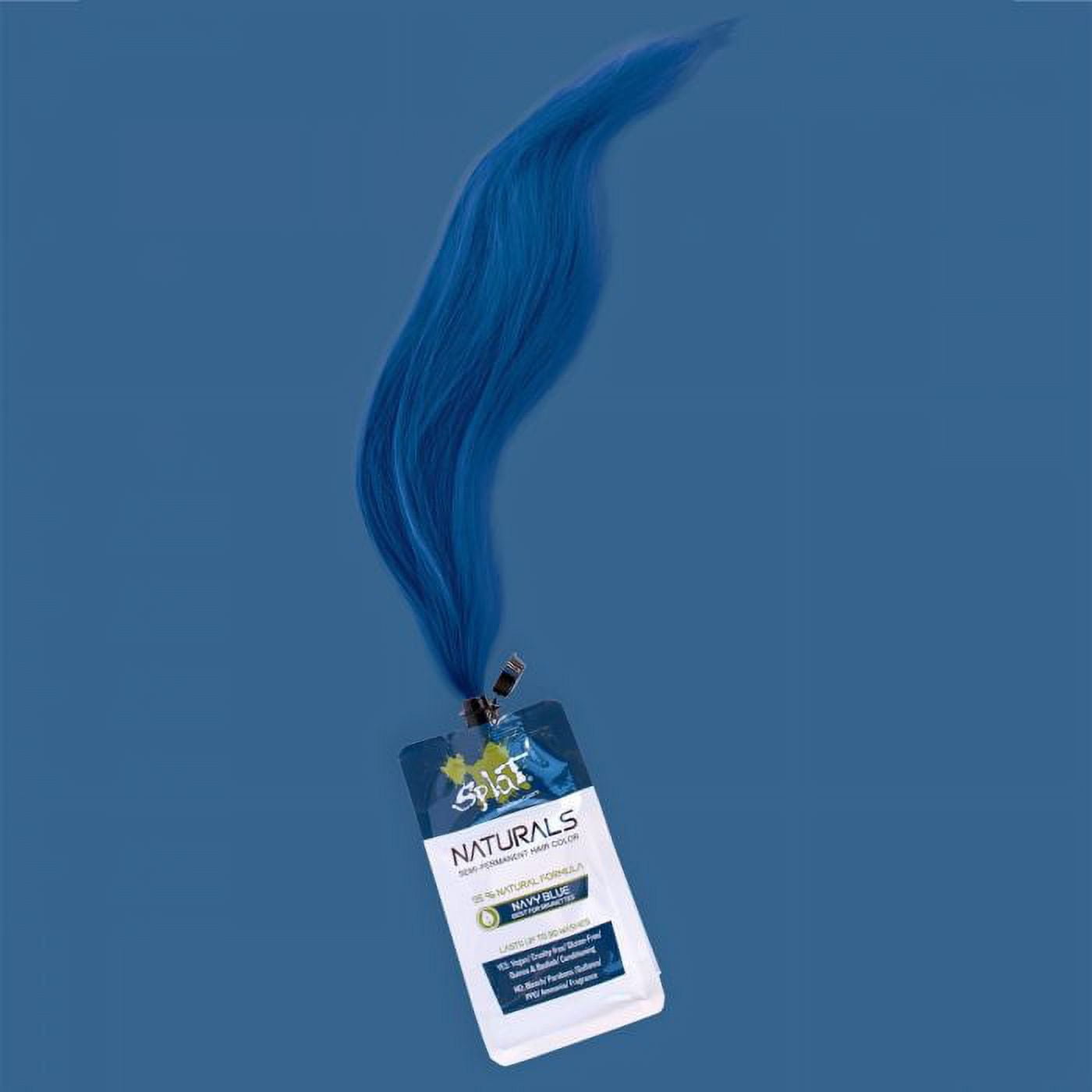 Splat Naturals Conditioning Hair Color, Semi-Permanent Hair Dye, Dark Navy, 6 fl oz Pouch