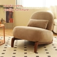 thumbnail image 4 of CQSXDA Accent Chair with Solid Wood Legs, Soft Cushioned Armless Living Room Seating for Bedroom and Waiting Room, 4 of 13