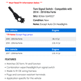 thumbnail image 2 of Turn Signal Switch - Compatible with 2014 - 2018 Kia Forte 2015 2016 2017, 2 of 2
