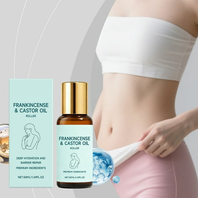 Aceite de ricino en roll-on Essence con incienso. Aceite de incienso hidratante para el cuerpo. 50 ml.