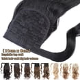 thumbnail image 5 of Benehair Clip in Ponytail Hair Extensions Human Hair Ponytail Wrap Around Remy Hair One Piece Human Hair Extensions Jet Black 18inch 90g Body Wave Curly Pony Tail, 5 of 10