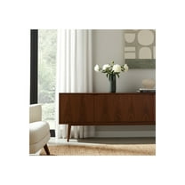 Modern Tall Decorative Vase - Textured Stoneware Ceramic Flower Holder - Minimalist Home Decor for Living Room, Office & Bedroom - 18" Green