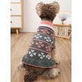 thumbnail image 1 of 1pc Knitted Dog Sweater, Four-Leaf Clover Pattern, European And American Style, For Teddy, Bichon, Panda, Cat Etc. Pet Clothes, 1 of 4