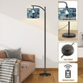 thumbnail image 3 of Arc Floor Lamps Summery Denim Backdrop Art Modern LED Adjustable Lampshade Standing Light for Living Room Reading Bedroom Office, 3 of 5