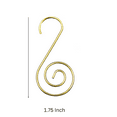 thumbnail image 4 of Regent Christmas Ornament Hooks (80 Count Total) Decorative S Hooks, Gold, 1.75 Inch, 4 of 6