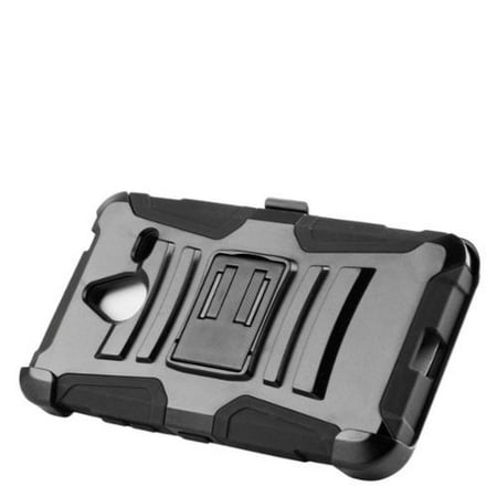Insten Stand Dual Layer Hybrid Case with Holster For Microsoft Lumia 640 XL -