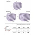 thumbnail image 2 of Purple Striped Small Toaster Cover 2 Slice, Kitchen Appliance Covers, Farmhouse Vintage Stripes Toaster Oven Cover with Loop, Bread Machine Cover Polyester Dust Cover Protection, 2 of 4