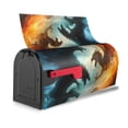 thumbnail image 4 of Fotbe Red And Blue Flame Wave Dragon Mailbox Covers Post Letter Box Cover Garden Decor Standard Size-25.5x21 in, 4 of 9