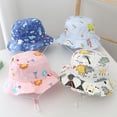 thumbnail image 4 of Summer Baby Boys Girls Toddler Cartoon Print Bucket Hats Sun Protection Hat Baseball Cap with Adjustable Strap,S/M, 4 of 8
