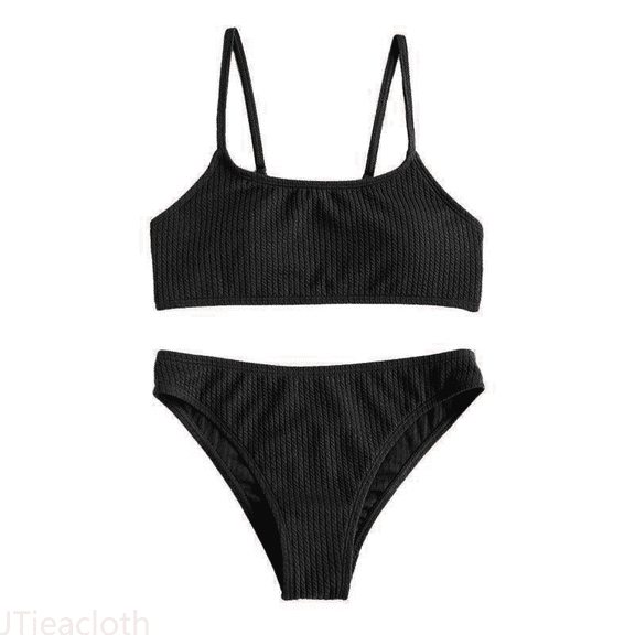 JTieacloth Girl's Two Piece Swimsuit Sport High Waist Bikini Set Bathing Suit Summer Beach Rash Guard Swimwear For 7 To 14 Years,Sizes 8-9 Years