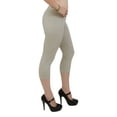 thumbnail image 2 of Vivian's Fashions Capri Leggings - Cotton, Misses Size (Grey, 4X), 2 of 3