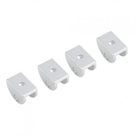 

Zaqw Glass clamp bracket Glass Bracket 4Pcs Space Aluminum Glass Clamp Holder Window Fixing Clip Arc Bracket