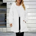 thumbnail image 2 of hotojiny Zip Up Hoodies for Women Fuzzy Fleece Long Sleeve Oversized Sweatshirts Sherpa Lined Casual Jackets with Pockets, 2 of 5