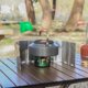 thumbnail image 4 of Mini estufa de alcohol para mochileros, quemador de alcohol de latón liviano con soporte de aluminio para acampar, caminar y hacer picnic (verde), 4 of 5
