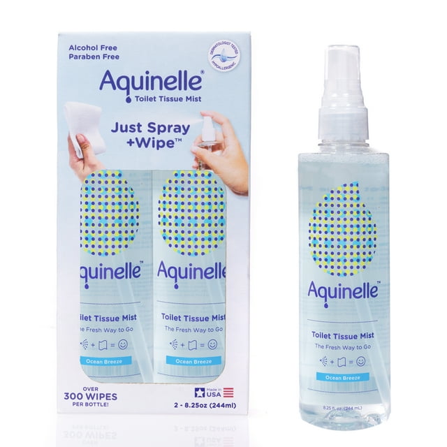 Aquinelle Toilet Tissue Mist, EcoFriendly & NonClogging Alternative
