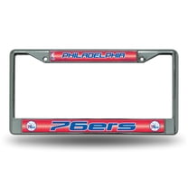Philadelphia Basketball 76ers Standard Size Chrome License Plate Frame - It Sparkles! - Let's Go!