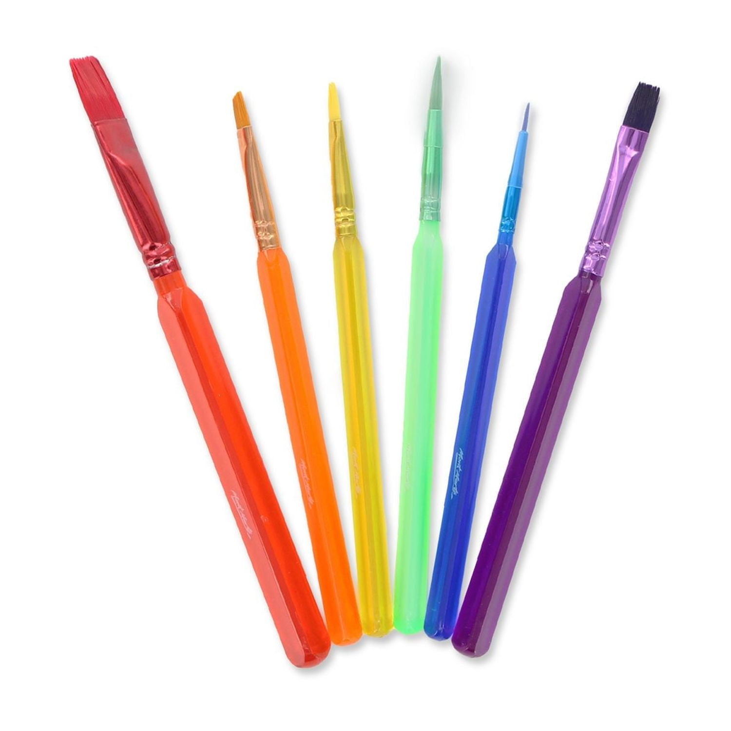 MONT MARTE Colourful Brush Set with Tri-Grip Handles for Kids (Ages 3+), 6 pieces