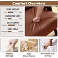 thumbnail image 7 of LAZZO Accent Chair, Faux Leather Upholstered Armchair for Living Room, Office and Bedroom, Brown, 7 of 7