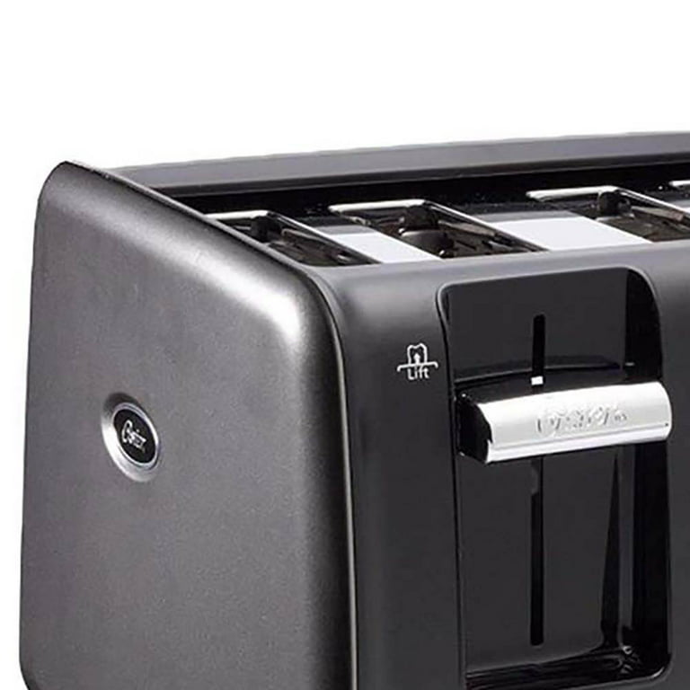 Oster TSSTTRGM4L 4-Slice Long Slot Toaster In Black Stainless