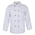 thumbnail image 3 of Chaqueta de Chef Baoblaze Ajuste Cómodo Transpirable Suave Resistente Al Desgaste Ligero Blanco M, 3 of 8