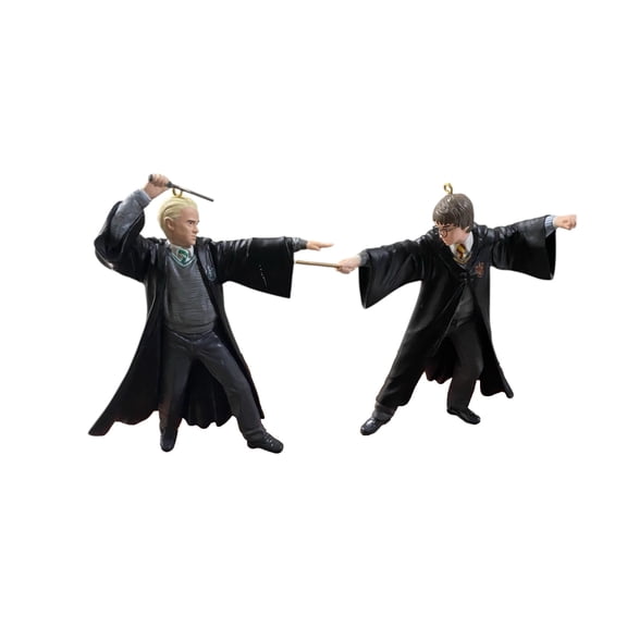 2022 The Dueling Club Ornament Set (Harry Potter and the Chamber of Secrets) Hallmark Keepsake Christmas Tree Ornaments QXI7236