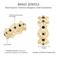 thumbnail image 5 of Rosec Jewels Natural Black Spinel Flower Band Ring for Women ( AAA Quality), 18K Yellow Gold, US 4.50, 5 of 8