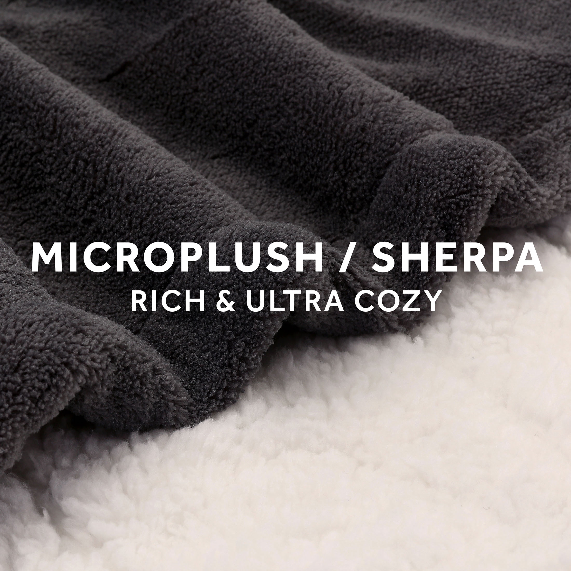 (2 pack) Sunbeam Microplush Sherpa Electric Heated Throw Blanket, Slate