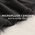 thumbnail image 6 of Sunbeam Microplush Sherpa Electric Heated Throw Blanket, Slate, 6 of 9