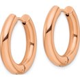 thumbnail image 2 of Stainless Steel Polished Rose Ip-Plated 4mm Hinged Hoop Earrings (23 X 23.5) Made In China sre1499, 2 of 5