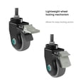 thumbnail image 5 of ONKRON Designer Caster Wheels 4 Inch for Mobile TV Cart TV Stand Heavy Duty Smooth Running with Double Safety Lock Plastic Casing Set of 4 AWL100 Black, 5 of 7