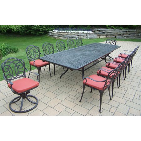 Oakland Living Berkley Aluminum 13 Piece Rectangular Patio Dining Set - Walmart.com