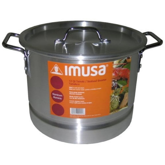 IMUSA MEXICANA-24 Tamale and Seafood Steamer, 12-Qt., Silver