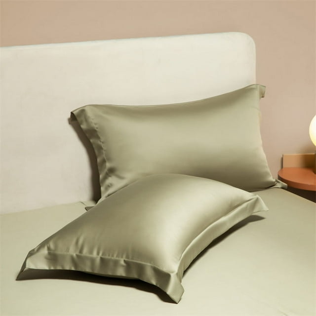 Nvzi 2 fundas de almohada de tencel de 60 piezas Comienza tu noche de ensueño con esta funda de almohada cómoda y transpirable de 18,9 x 29,13 pulgadas (gris claro)