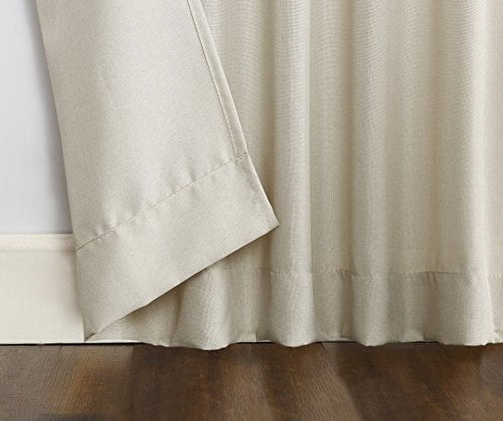 No. 918 Farrell Semi-Sheer Tab Top Curtain Panel40" x 63", Ecru
