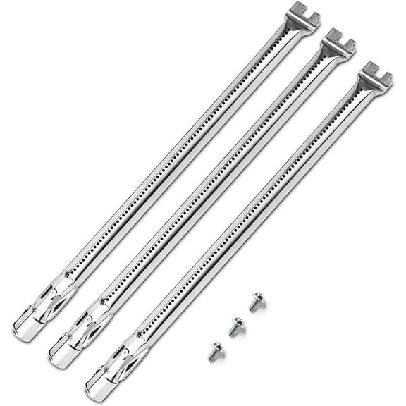 Grill Burners for Weber 62752, Weber Genesis 300 Series (2011-2016), Genesis E310 E320 E330 S310 S320 S330 Gas Grills with Front Control Knob, Weber Genesis Grill Parts,3 pcs 304 Stainless Steel