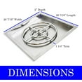 thumbnail image 4 of Bluegrass Living 24 Inch Stainless Steel Square Drop-In Fire Pit Burner - Model# BFP24SK, 4 of 5
