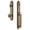 Vintage Brass, variant on Grandeur 844483 Arc Solid Brass Rose Keyed Entry Single Cylinder Full Plate "D" Grip